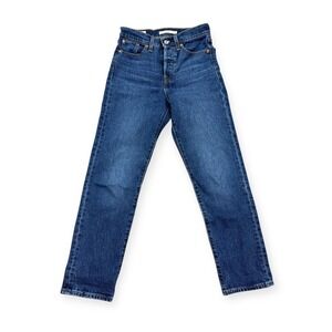 Levi's Women's Jeans Button Fly Premium 23x26 Blue Dark Wash Wedgie Straight